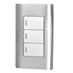 INTERRUPTOR TRIPLE CONMUTABLE MERCURY METALIZADO